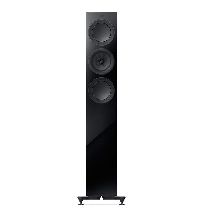 KEF R5 Meta | Haut-parleurs sur pieds - Bass Reflex 3 voies - Hi-Fi - Noir Laqué - Paire