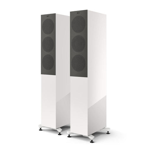 KEF R5 Meta | Floorstanding Speakers - Bass Reflex 3 way - Hi-Fi - Gloss White - Pair-SONXPLUS.com