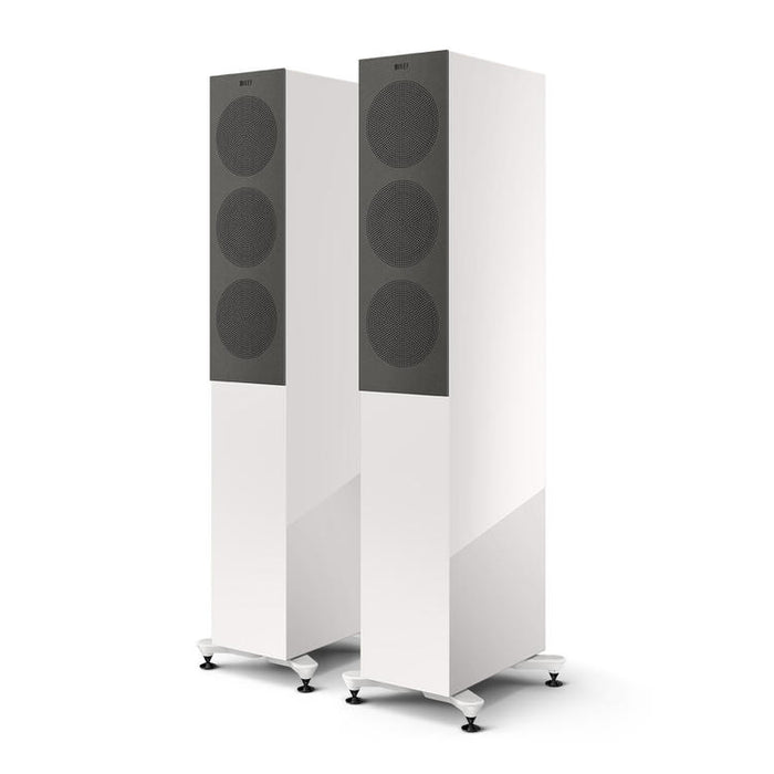 KEF R5 Meta | Floorstanding Speakers - Bass Reflex 3 way - Hi-Fi - Gloss White - Pair