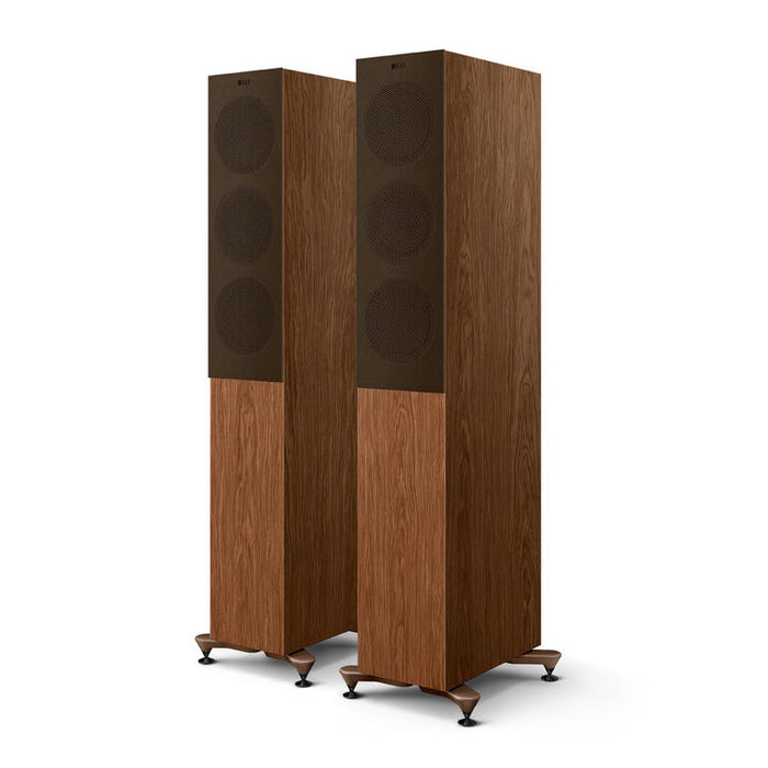 KEF R5 Meta | Floorstanding Speakers - Bass Reflex 3 way - Hi-Fi - Walnut - Pair-SONXPLUS.com