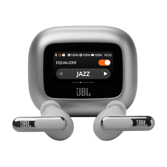 JBL Live Beam 3 | In-Ear Headphones - 1.45" LED Touchscreen - Argent-SONXPLUS.com