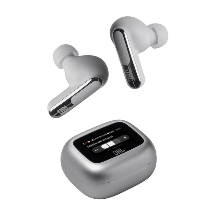 JBL Live Beam 3 | In-Ear Headphones - 1.45" LED Touchscreen - Argent-SONXPLUS.com