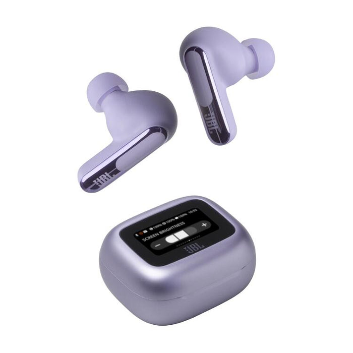 JBL Live Beam 3 | Écouteurs intra-auriculaires - Écran tactile LED 1,45" - Mauve