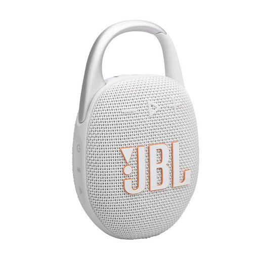 JBL Clip 5 | Haut-parleur à mousqueton portable - Bluetooth - IP67 - Blanc-SONXPLUS.com