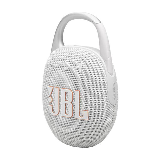 JBL Clip 5 | Haut-parleur à mousqueton portable - Bluetooth - IP67 - Blanc-SONXPLUS.com