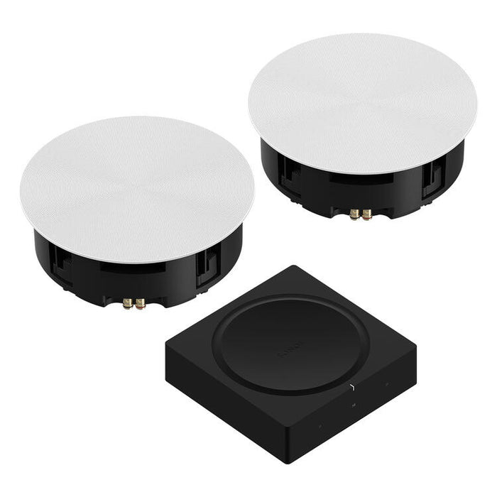 Sonos | In-Ceiling Set - Amp with 2 In-Ceiling 8" Speakers - Wi-Fi