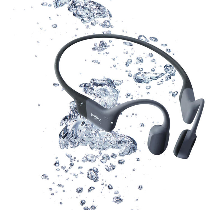 SHOKZ OpenSwim Pro | Écouteurs à conduction osseuse - Pour Natation - Bluetooth - IP68 - 9 Heures d'autonomie - Gris