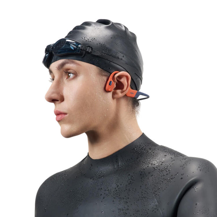 SHOKZ OpenSwim Pro | Bone Conduction Earphones - For Swimming - Bluetooth - IP68 - 9 hours battery life - Red