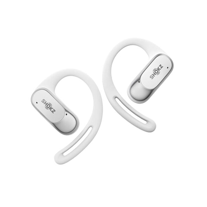 SHOKZ OpenFit Air | Écouteurs conduction osseuse - Jusqu'à 28 heures d'écoute - Bluetooth - Blanc-SONXPLUS.com