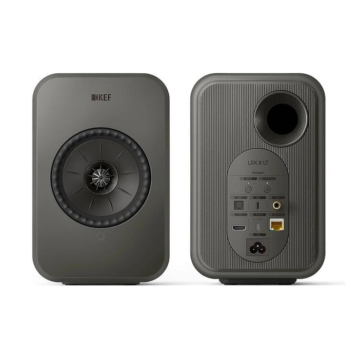 KEF LSX II LT | Wireless HiFi Speakers - Compact & Versatile - Graphite Grey - Pair