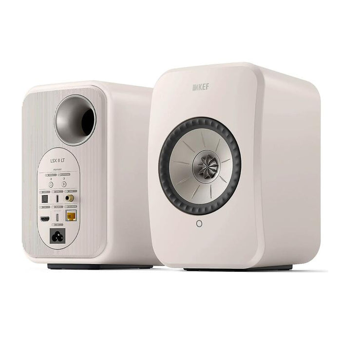 KEF LSX II LT | Wireless HiFi Speakers - Compact and Versatile - Pebble White - Pair