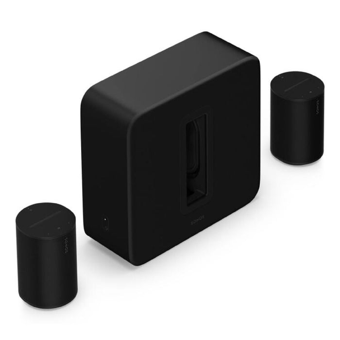 Sonos | Ensemble complémentaire haut de gamme pour cinéma maison - Sub 4 + 2 Era 100 - Noir