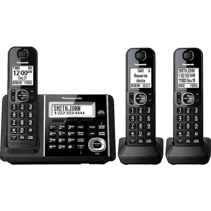 Panasonic KX-TGF343B | Cordless Phone - 3 handsets - Answering machine - Black