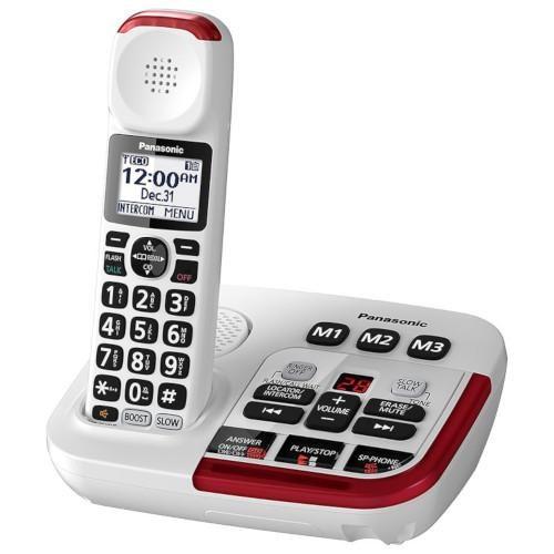 Panasonic KX-TGM490S | Cordless Phone - 1 Handset - Answering Machine - 3X Amplified - Silver