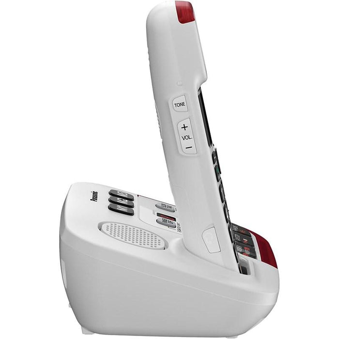 Panasonic KX-TGM490S | Cordless Phone - 1 Handset - Answering Machine - 3X Amplified - Silver