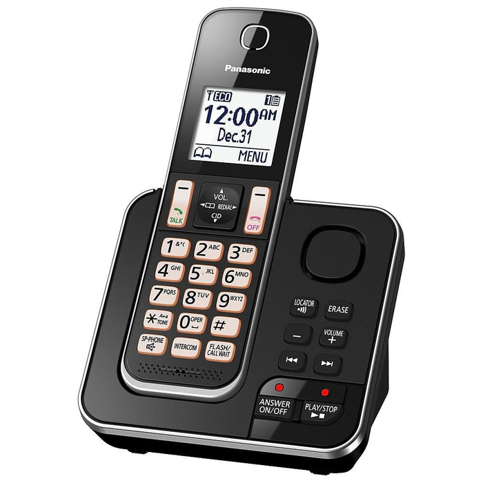 Panasonic KX-TGD392B | Cordless Phone - 2 Handsets - Answering Machine - Black-SONXPLUS.com