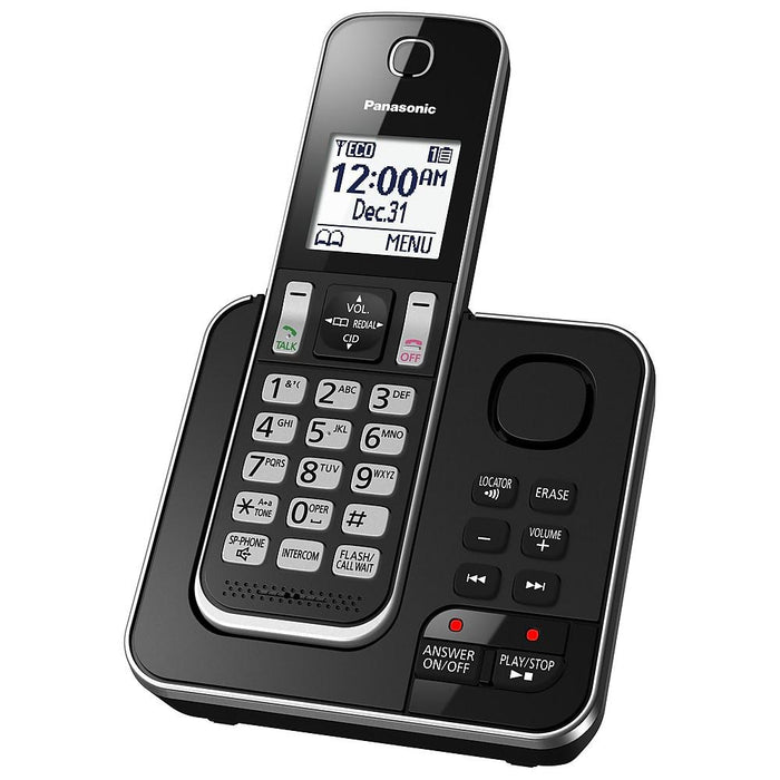 Panasonic KX-TGD392B | Cordless Phone - 2 Handsets - Answering Machine - Black-SONXPLUS.com