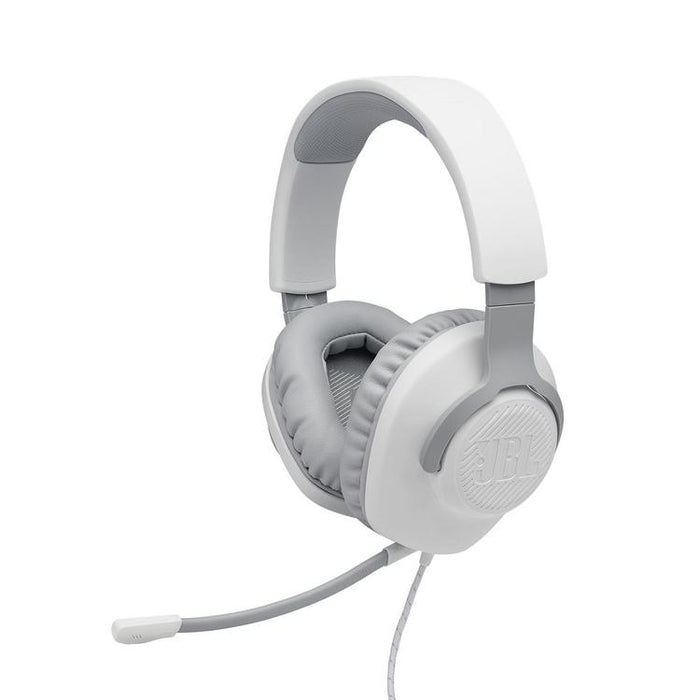 JBL Quantum 100 | Wired Circum-Aural Gaming Headphones - White-SONXPLUS.com