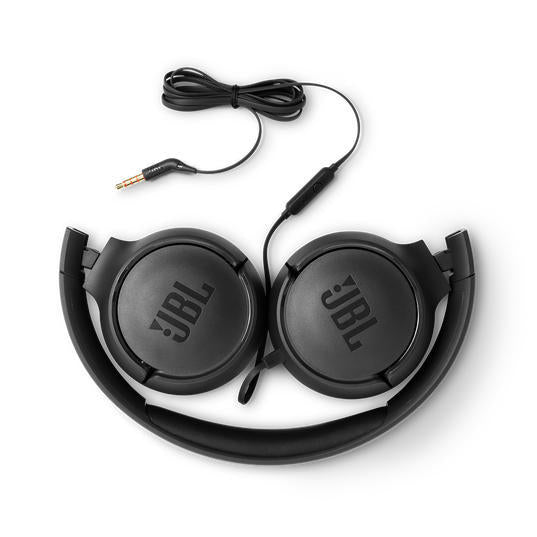 JBL Tune 500 | On-Ear Wired Headphones - Black