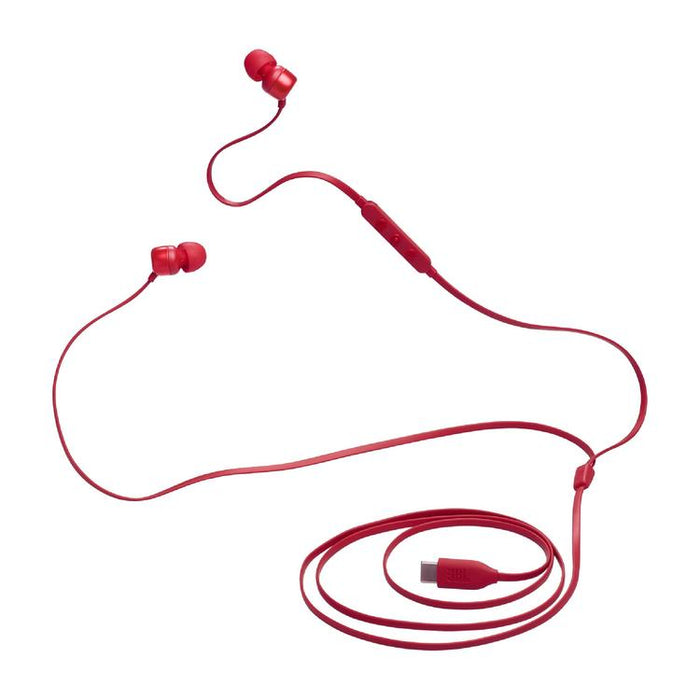 JBL Tune 310C | Écouteurs intra-auriculaires - Filaire - USB-C - Télécommande 3 boutons - Rouge-SONXPLUS.com