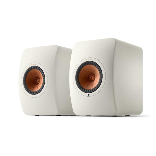 KEF LS50 WIRELESS II | Wireless HiFi Speakers - Metamaterial Absorption - Mineral White - Pair-SONXPLUS.com