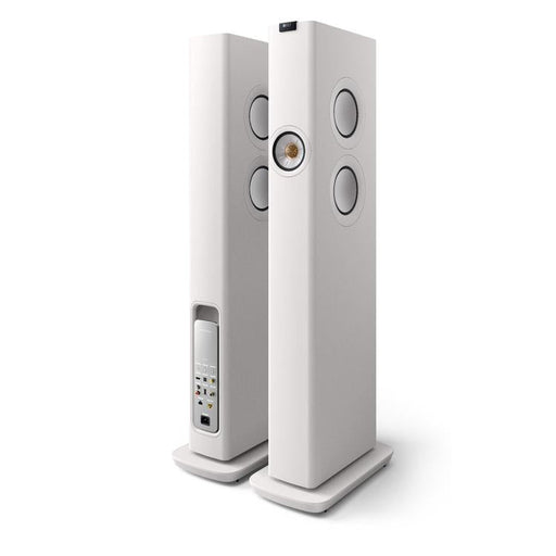 KEF LS60 WIRELESS | HiFi Wireless Floorstanding Speakers - All-in-1 - Mineral White - Paire-SONXPLUS.com