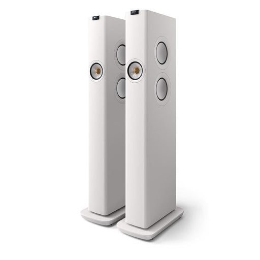 KEF LS60 WIRELESS | HiFi Wireless Floorstanding Speakers - All-in-1 - Mineral White - Paire-SONXPLUS.com