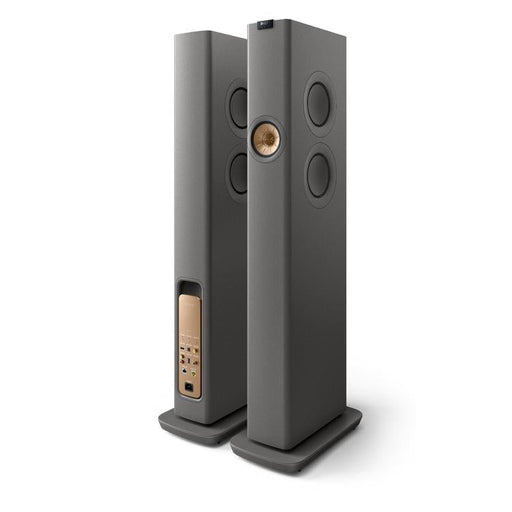 KEF LS60 WIRELESS | HiFi Wireless Floorstanding Speakers - All-in-1 - Titanium Grey - Pair-SONXPLUS.com