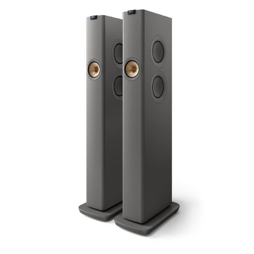 KEF LS60 WIRELESS | HiFi Wireless Floorstanding Speakers - All-in-1 - Titanium Grey - Pair-SONXPLUS.com