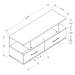 Monarch Specialties I 2608 | TV Stand - 48" - 2 Storage Drawers - Gris-SONXPLUS.com