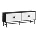 Monarch Specialties I 2732 | 60'' TV Stand - Black metal base - 2 white doors-SONXPLUS.com