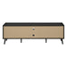 Monarch Specialties I 2781 | 72'' TV stand - Black base - With 2 faux wood doors-SONXPLUS.com