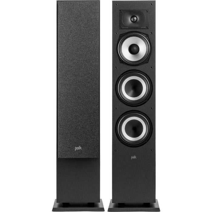 Polk Monitor XT60 | Floorstanding Speakers - Tower - Hi-Res Audio Certified - Black - Pair-Sonxplus 