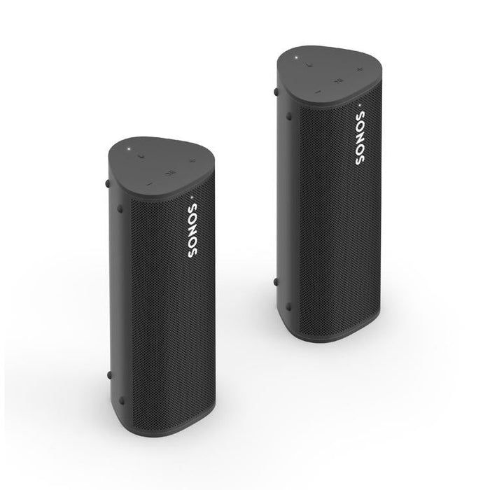 Sonos | Adventure Set - 2 Portable Roam Speakers - Bluetooth - Waterproof - Black-SONXPLUS.com