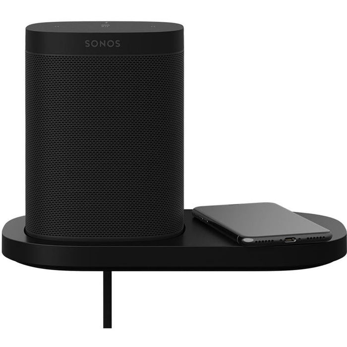 Sonos S1SHFWW1BLK | Shelf for One and One SL Speakers - Black-SONXPLUS.com