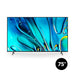 Sony BRAVIA3 K-75S30 | 75" Television - LCD - LED - S30 Series - 4K Ultra HD - HDR - Google TV-SONXPLUS.com