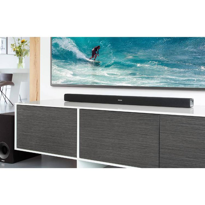 Denon DHT-S316 | Système de Barre de son Cinéma maison - 2.1 canaux - Bluetooth - Caisson de graves sans fil - Noir