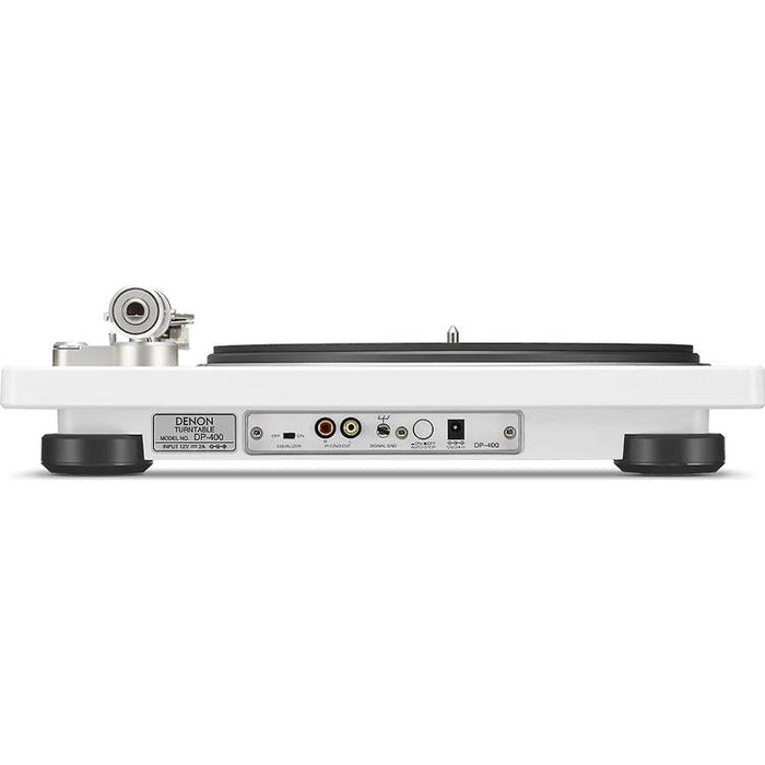 Denon DP-400 | Hi-Fi Turntable - Automatic Speed Sensor - "S" Speed Arm - White