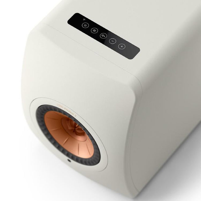 KEF LS50 WIRELESS II | Haut-parleurs HiFi Sans fil - Absorption des métamatériaux - Blanc Minérale - Paire