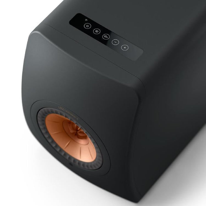 KEF LS50 WIRELESS II | Haut-parleurs HiFi Sans fil - Absorption des métamatériaux - Noir Carbone - Paire