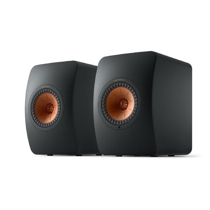 KEF LS50 WIRELESS II | Haut-parleurs HiFi Sans fil - Absorption des métamatériaux - Noir Carbone - Paire