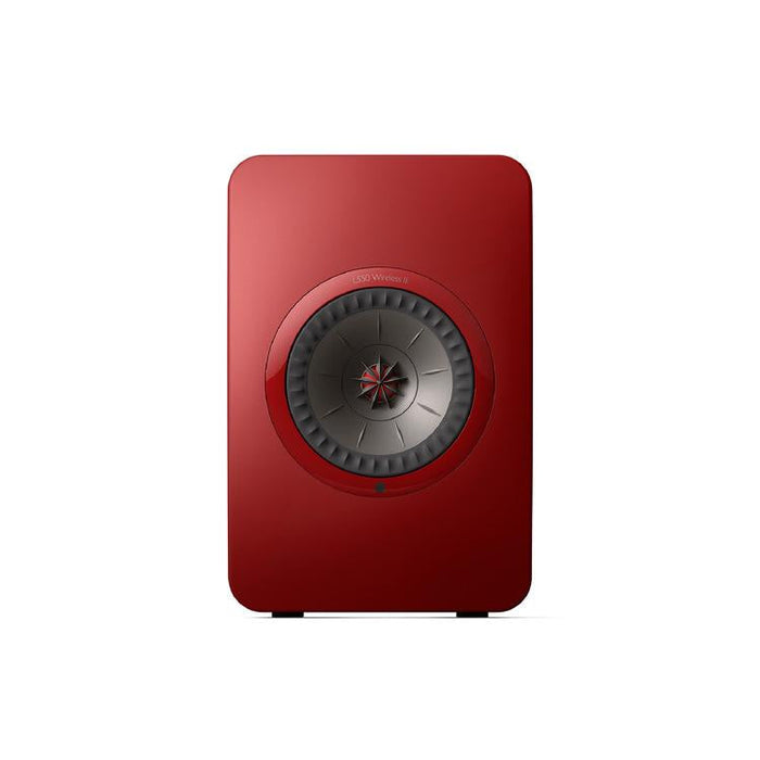 KEF LS50 WIRELESS II | Haut-parleurs HiFi Sans fil - Absorption des métamatériaux - Rouge Crimson - Paire