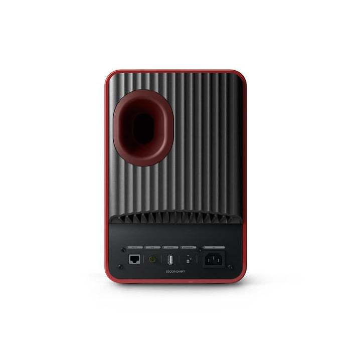 KEF LS50 WIRELESS II | Haut-parleurs HiFi Sans fil - Absorption des métamatériaux - Rouge Crimson - Paire