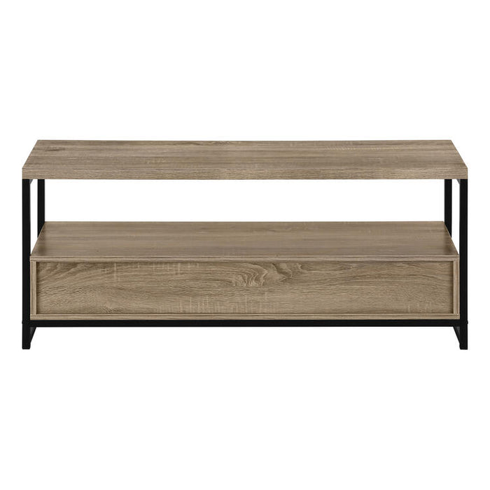 Monarch Specialties I2872 | TV stand - 48" - 2 Storage drawers - Dark taupe