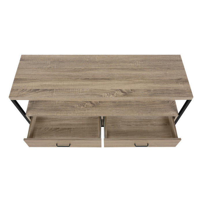 Monarch Specialties I2872 | TV stand - 48" - 2 Storage drawers - Dark taupe