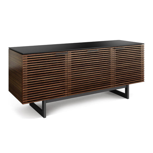 BDI BDICORR8177CHOC | Multimedia cabinet - Louvered doors - Solid wood - Chocolate stained walnut-SONXPLUS.com