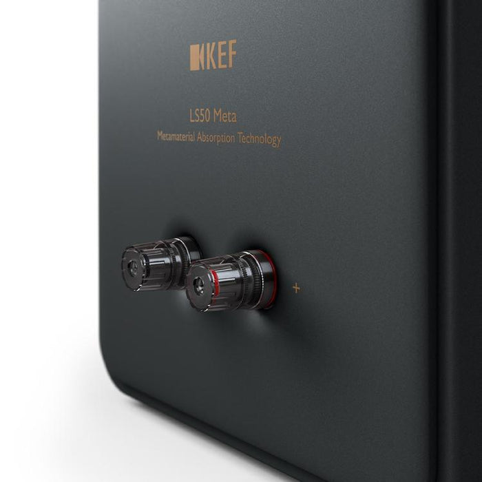 KEF LS50 META | Haut-parleurs HiFi Uni-Q 12e génération - Bass reflex 2 voies - Technologhie d'absorption Metamaterial - Noir Carbone - Paire-SONXPLUS.com