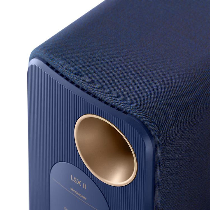 KEF LSX II | Haut-parleurs HiFi Sans fil - Compacte et versatile - Bleu Cobalt - Paire-SONXPLUS.com