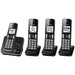 Panasonic KX-TGD394B | Téléphone sans fil - 4 combinés - Répondeur - Noir-Sonxplus 