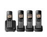 Panasonic KX-TGC384B | Téléphone sans fil - 4 combinés - Noir-Sonxplus 